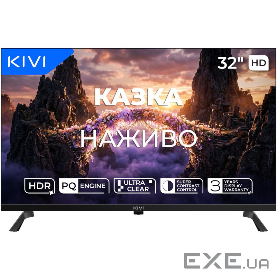 Телевізор 32", HD, Google TV KIVI 32H800KB