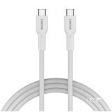 CANYON cable OnWire 60CL C-C 60W COLOR Braided 1m White (CND-CCAP60AB10W)