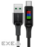 Кабель ACEFAST C7-04 USB to Type-C 3A, 1.2m, nylon, zinc connectors, LED, Black (6974316282785)