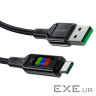 Кабель ACEFAST C7-04 USB to Type-C 3A, 1.2m, nylon, zinc connectors, LED, Black (6974316282785)