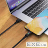 Кабель ACEFAST C7-04 USB to Type-C 3A, 1.2m, nylon, zinc connectors, LED, Black (6974316282785)
