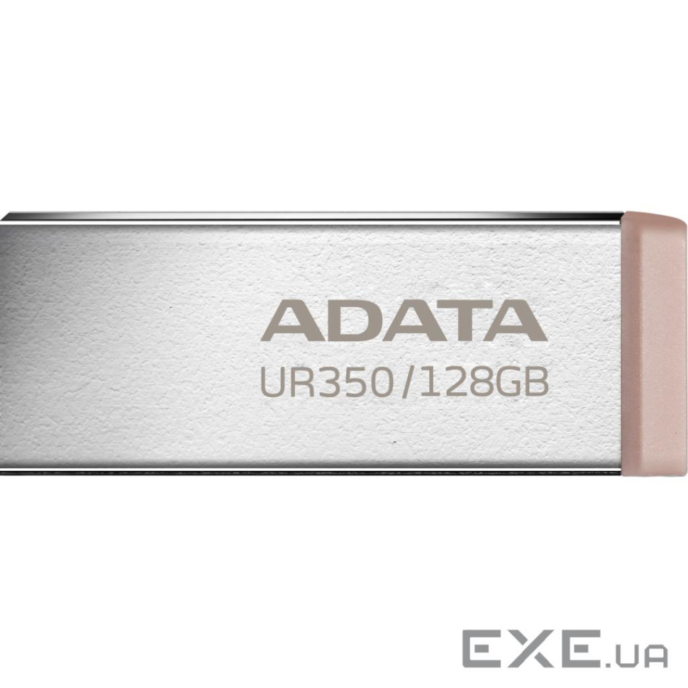 Флеш накопичувач USB 128Gb ADATA UR350, Silver/Brown, USB 3.2 Gen 1, до 100 МБ/с (UR350-128G-RSR/BG)