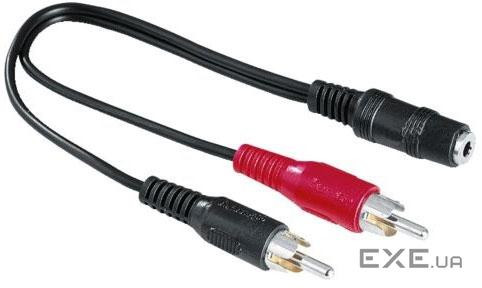 Перехідник аудіо Jack 3.5mm F -> 2 x RCA M 0.4 м. (S0657) . (S0657)