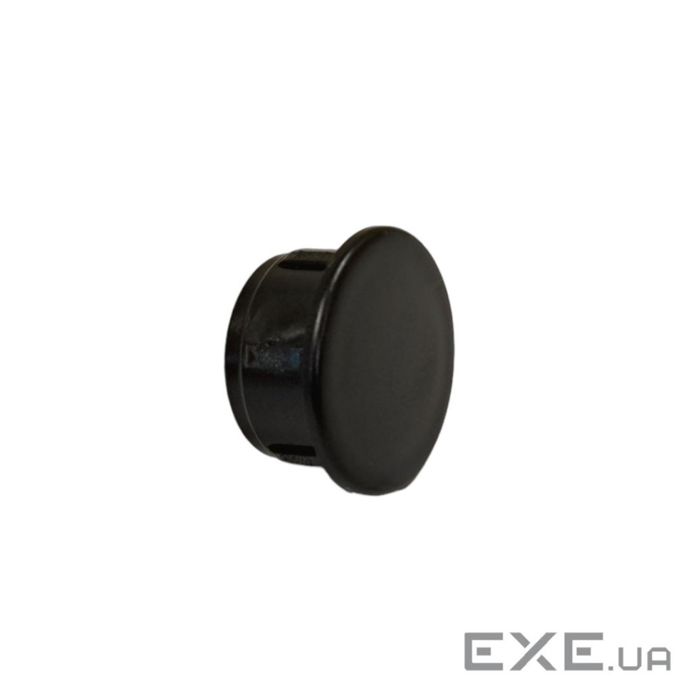 Заглушка пластикова круглого відтвору D20 (PG13.5) патчпанелі FOP, FOPE, чорна (B582B)