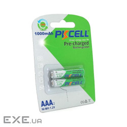 Аккумулятор PKCELL 1.2V AAA 1000mAh NiMH Already Charged, 2 штуки в блистере цена з (PC/AAA1000-2BA)