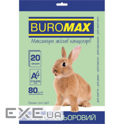 Папір Buromax А4, 80g, PASTEL light green, 20 sheets, 80g (BM.2721220-15)