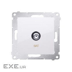 Розетка Premium для антенны тип "F" одиночная, белый (DASF1.01/11)