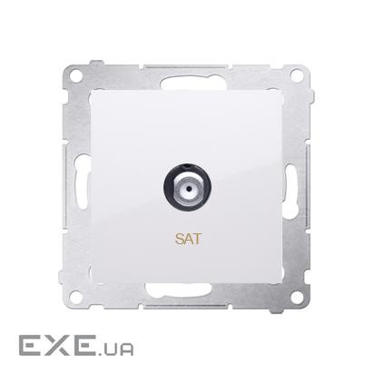 Розетка Premium для антенны тип "F" одиночная, белый (DASF1.01/11)