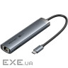 Док-станція USB3.2 Type-C --> HDMI/USB 3.0x2/RJ45/PD 100W Hub 6-in-1 Vention (TGNHB)