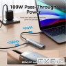 Док-станція USB3.2 Type-C --> HDMI/USB 3.0x2/RJ45/PD 100W Hub 6-in-1 Vention (TGNHB)