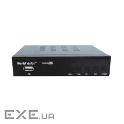 TV-тюнер зовнішній автономний World Vision T645B, Black, H.265, AC3, DolbyDigital, DVB-T2/T/C, FM тюне