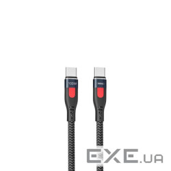 Кабель Remax Lesu Aluminum Alloy Type-C to Type-C PD 100W 1M Чорний (RC-187c)