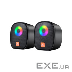 Колонки 2.0 Kisonli X11 для ПК та ноутбука , USB + 3.5mm, 2x3W, 20Hz-20KHz, DC: 5V, Black, BOX, Q60