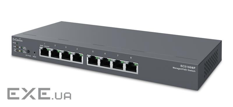 Комутатор EnGenius L2+ PoE (ECS1008P)