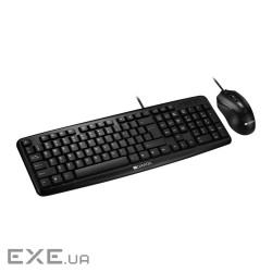 Комплект Canyon SET-1, Black, USB, клавіатура (104 клавіші, водостійке покриття) + миша (CNE-CSET1)