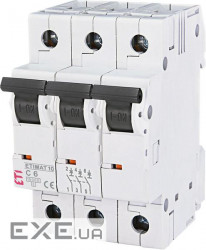 Авт. вимикач ETI ETIMAT 10 3p C 6А (10 kA) (2135712)