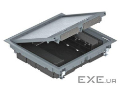 Люк розетковий GES9, 8 постів 45x45, 242х242мм, h=55mm, (+ 2хMT45V), IK08, IP40 / ПА OBO B (7405037) OBO B (7405037)