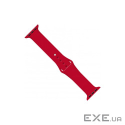 Ремінець до смарт-годинника Intaleo Silicone для Apple Watch 38/40 mm red (1283126494321)