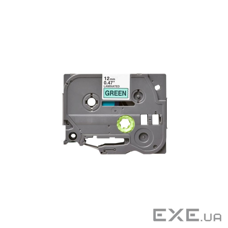 Стрічка для принтера етикеток UKRMARK B-T731P-BK/GR, сумісна з TZE731. Розміри стрічки: 12 (900600)