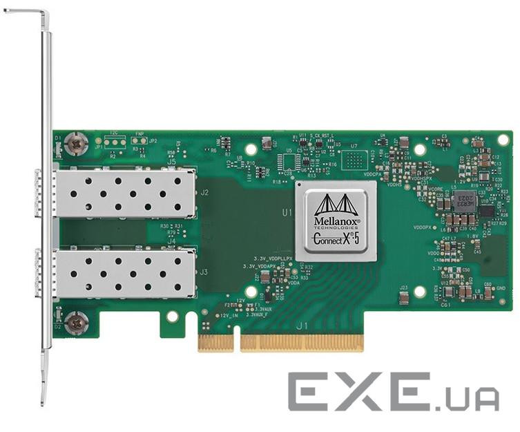 NVIDIA (ex Mellanox) ConnectX-5 EN NIC, 25GbE Dual-port SFP28, PCIe3.0 x16 (MCX512F-ACAT)