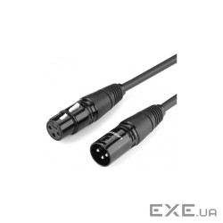 Кабель мультимедійний XLR M to XLR F 2.0m AV130 black Ugreen (20710)