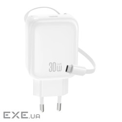 Зарядний пристрій XO 1xUSB-C PD30W GaN + cable USB-C to USB-C (XO-QC17)