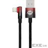 Дата кабель USB 2.0 AM to Lightning 2.0m 2.4A 90 corner black/red Baseus (CAVP000120)
