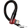 Дата кабель USB 2.0 AM to Lightning 2.0m 2.4A 90 corner black/red Baseus (CAVP000120)