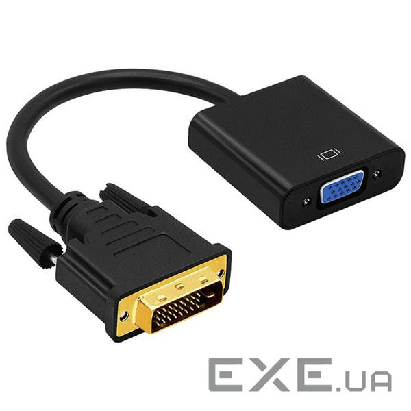 Конвертер VOLTRONIC DVI-D (24+1) (тато) на VGA (мама) ) 10cm Q250 (12138) (12138 10cm)