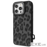 Чехол Kajsa Leopard Pattern with Magnetic Ring iPhone 16 Pro Max black (65332 black)