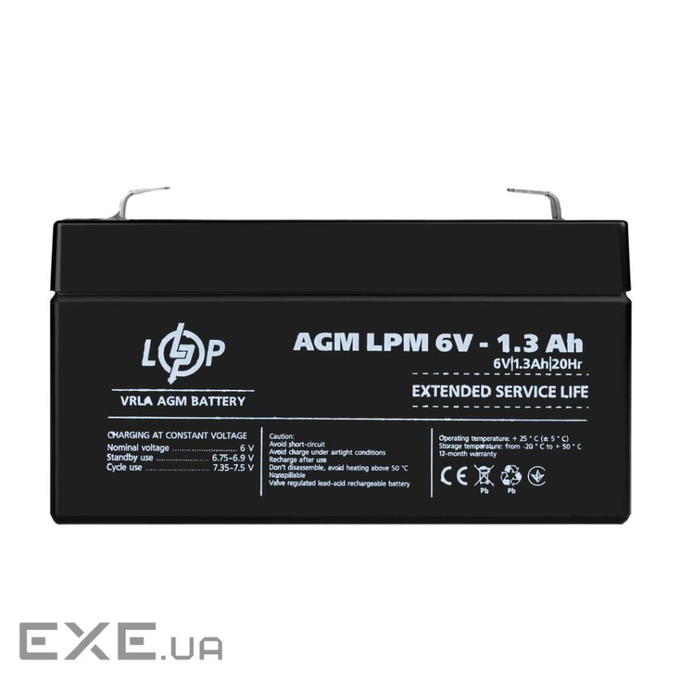 Аккумулятор AGM LPM 6V - 1.3 Ah (41818)