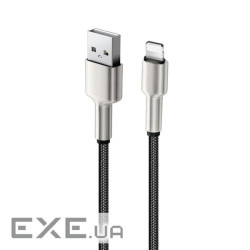 Дата кабель USB 2.0 AM to Lightning 1.0m head metal black ColorWay (CW-CBUL046-BK)