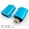 Перехідник OTG USB 2.0 AF to Micro 5P blue Dengos (ADP-020)