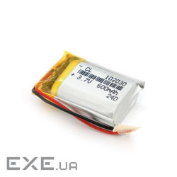 Літій-полімерний акумулятор 10*20*30mm (Li-ion 3.7В 600мА&middot,год) (102030) ) (102030)