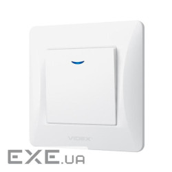 Выключатель Videx BINERA 1кл с подсветкой белый (VF-BNSW1L-W)