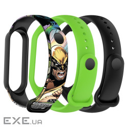 Ремінець до фітнес браслета Armorstandart комплект 3шт Xiaomi Mi Band 7/6/5 New Style Wol (ARM87047)