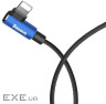 Дата кабель USB 2.0 AM to Lightning 2.0m 1.5A 90 corner blue Baseus (CALMVP-A03)