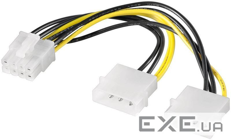Кабель живлення Goobay внутрішній PCIePower 8p-MoleXx2 M/M,0.20m AWG18 D=8x2.5mm (75.09.3241-1)