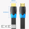 Кабель Vention Flat HDMI Cable 1.5M Black (AAKBG)