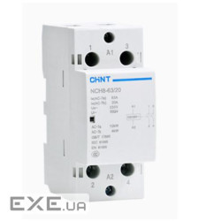 Контактор CHNT NCH8-63/20 220V,63А, 12kW, 2NO, на DIN-рейку, 85*65,5*36мм (NCH8-63 / 20 220V)