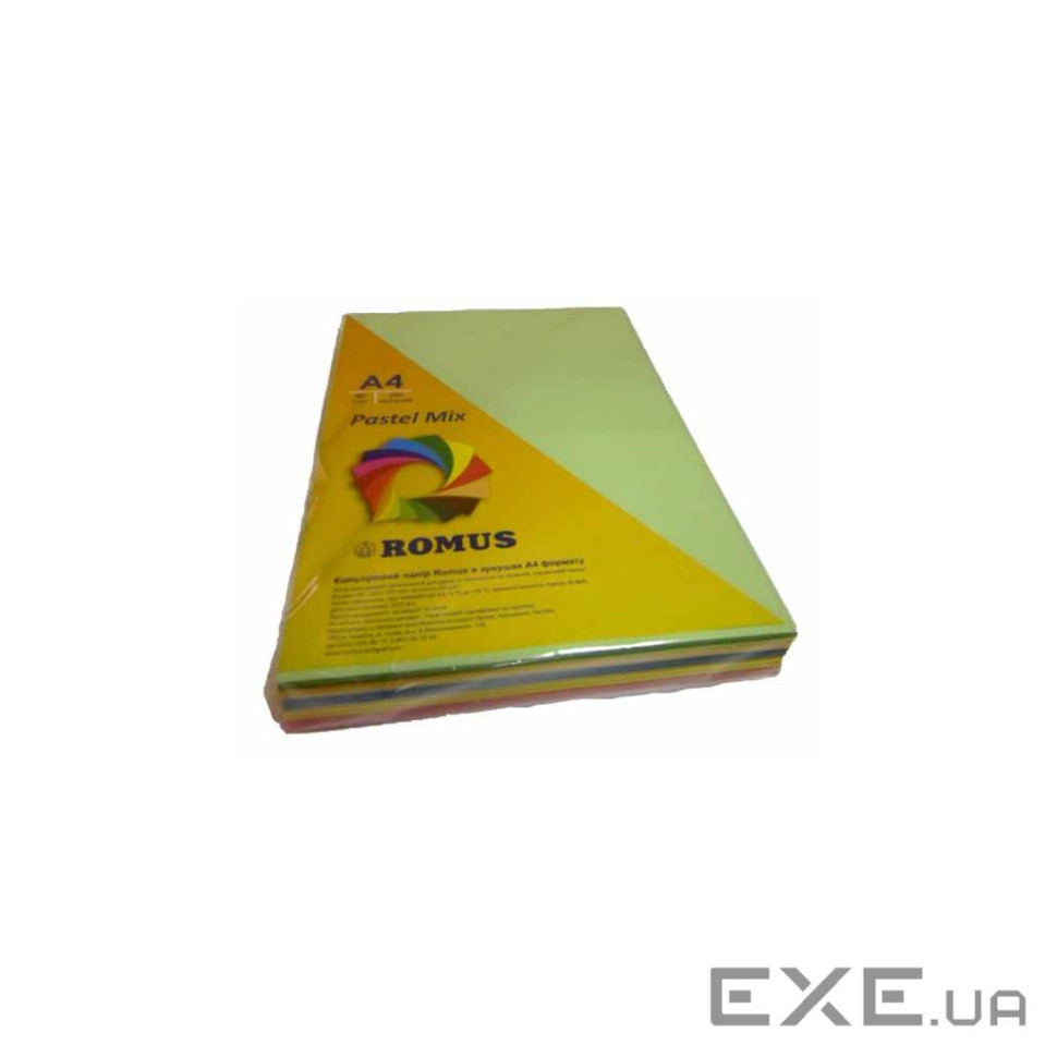 Папір Romus A4 80 г/м2 250sh, 5colors, Mix Pastel (R50874)