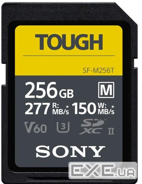 Карта пам'яті Sony 256GB SDXC class10 UHS-II U3 V60 Tough (SFM256T.SYM)