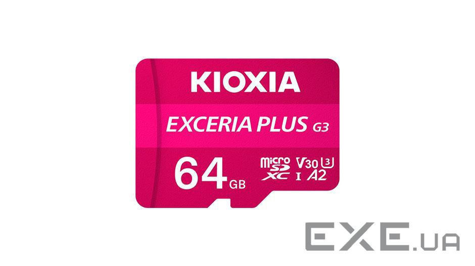 Карта памяті KIOXIA EXCERIA PLUS G2 SDXC 64GB U3 V30 (LMPL3M064GG2)