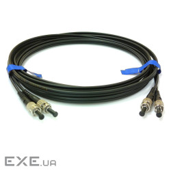Патчкорд ST / UPC-ST / UPC MM (G50-OM3) 3м чорний Duplex (UPC-3STST(MM)D(ON)BK)
