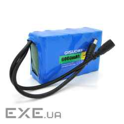 Акумуляторна батарея літієва QiSuo 24V 6A з елементами Li-ion 18650, DC5.5x2.1, (112x38x70 (QS-2406) Li-ion 18650, DC5.5