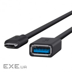 Дата кабель USB 3.0 Type-C to AF 0.14m Belkin (F2CU036btBLK)