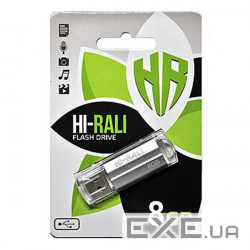 Флеш-накопичувач Hi-Rali 8 GB Corsair series Silver (HI-8GBCORSL)