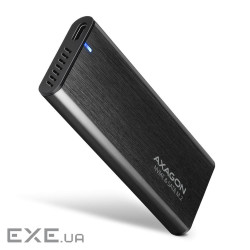 Зовнішній карман для накопичувачів AXAGON EEM2-SB2 SuperSpeed+ USB-C - M.2 NVMe & SATA SSD RAW box