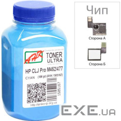 Тонер HP CLJ Pro M452/477 100г Cyan +chip AHK (1505171)