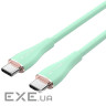 Кабель USB 2.0 Type-C M-M, 1.5м 100W (20V/5A) Light Green Silicone Vention (TAWGG)